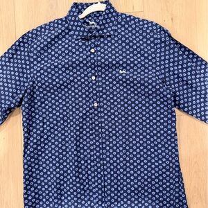 Men's Blue Patterned Shirt